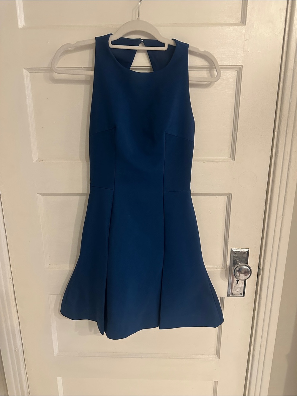 Finders Keepers Navy Blue Fit-and-Flare Mini Dress